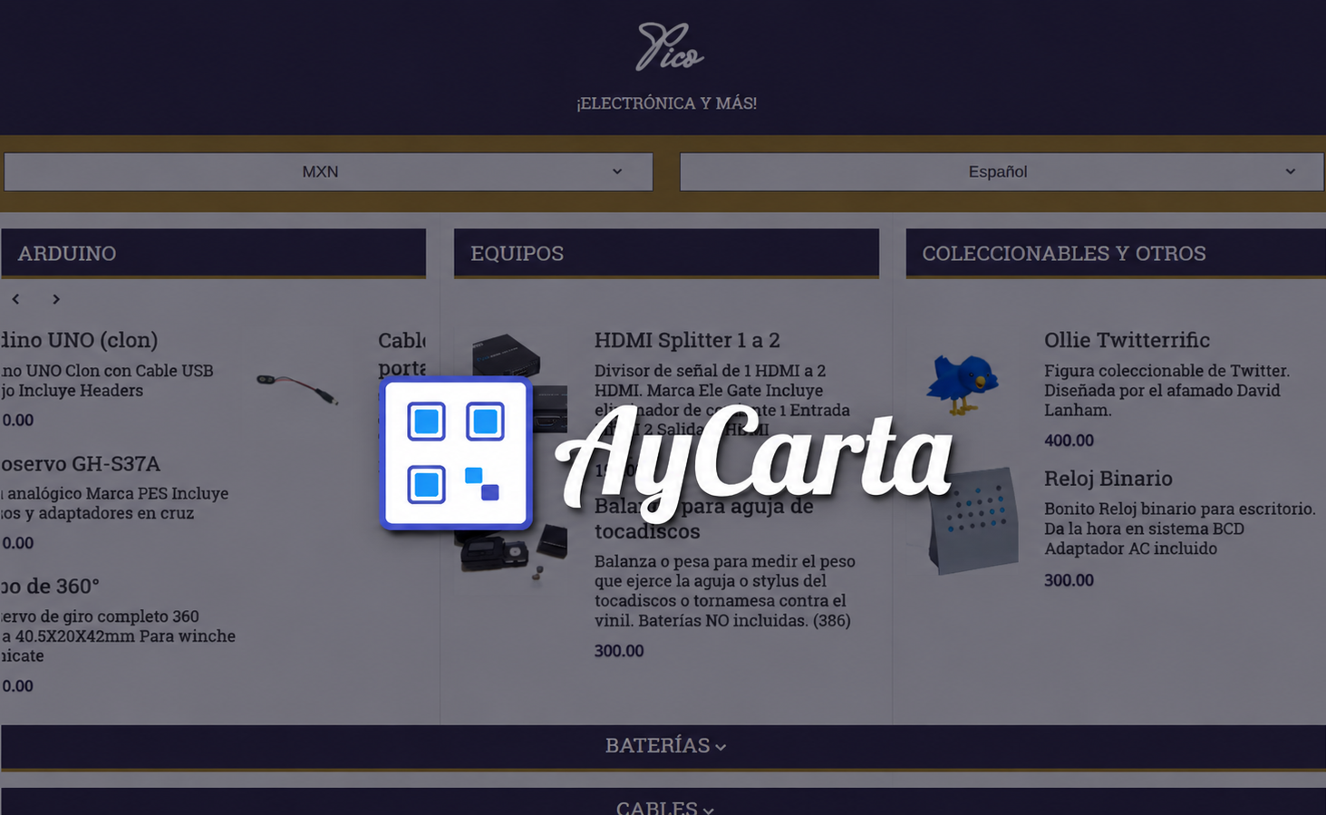 AyCarta - Catálogos y Menú de comida con QR